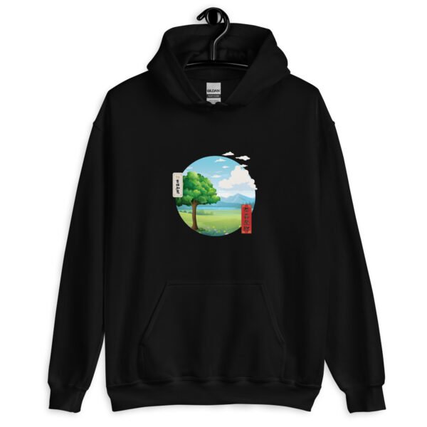 Zen Horizon Hoodie | Unisex Sweatshirt with Eastern Aesthetic Design | Soft & Cozy Pullover for Ultimate Comfort - Image 2