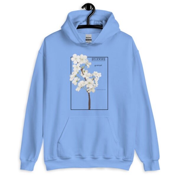Floral Hoodie | "Floral Gratitude" Minimalist Flower Design | Soft Cotton Sweatshirt for Everyday Comfort - Image 3