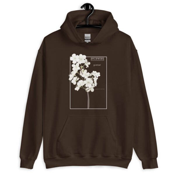 Floral Gratitude Hoodie | Minimalist Flower Embroidered Sweatshirt | Unisex Pullover for Cozy & Elegant Style - Image 5
