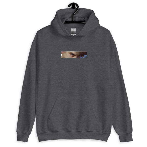 Lucifer’s Gaze Pixel Hoodie | Haunting Eyes Graphic Sweatshirt | Unisex Pullover for Bold & Timeless Style - Image 7
