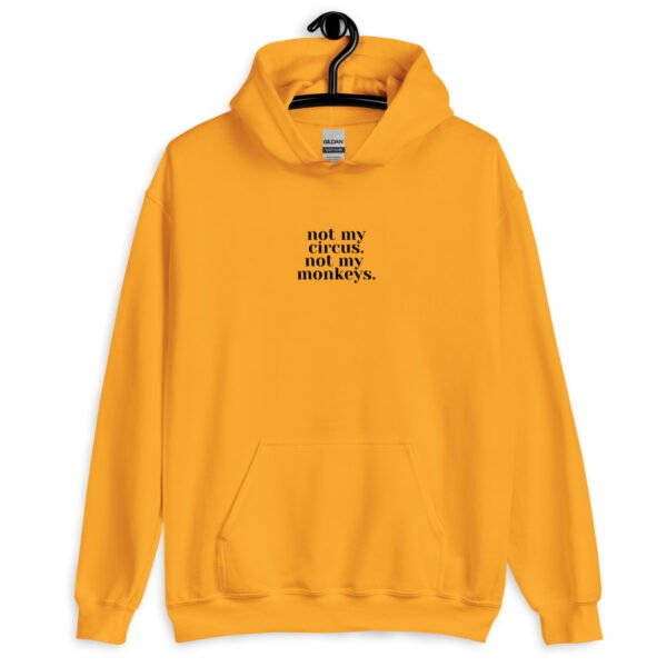 Minimalist Hoodie | "Circus-Free Zone" Embroidered Sweatshirt | Comfortable & Trendy Unisex Fashion - Image 5