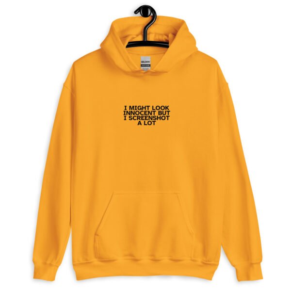 Innocent Hoodie | "Innocent But I Screenshot" Embroidered Sweatshirt | Bold & Cozy Statement Fashion