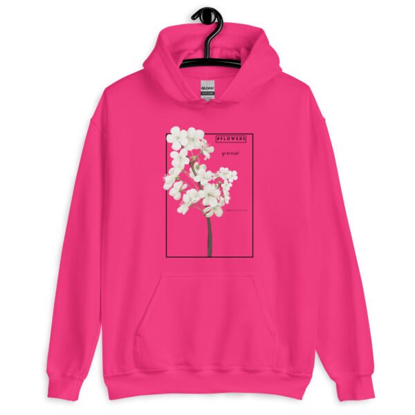 Floral Hoodie | "Floral Gratitude" Minimalist Flower Design | Soft Cotton Sweatshirt for Everyday Comfort - Image 2