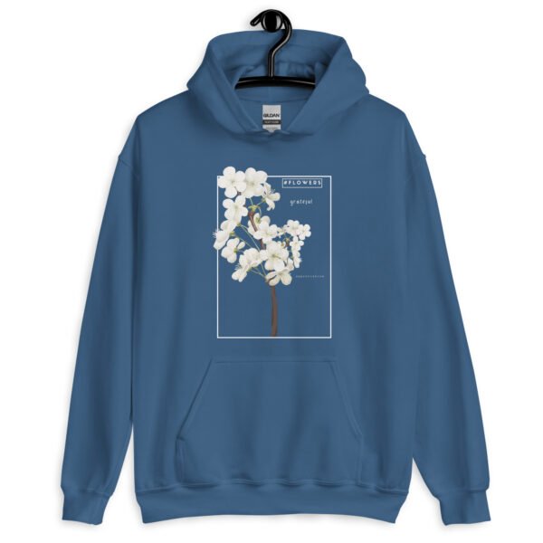 Floral Gratitude Hoodie | Minimalist Flower Embroidered Sweatshirt | Unisex Pullover for Cozy & Elegant Style - Image 9