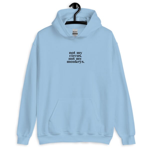 Minimalist Hoodie | "Circus-Free Zone" Embroidered Sweatshirt | Comfortable & Trendy Unisex Fashion - Image 6