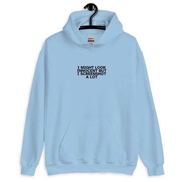 Innocent Hoodie | "Innocent But I Screenshot" Embroidered Sweatshirt | Bold & Cozy Statement Fashion - Image 6