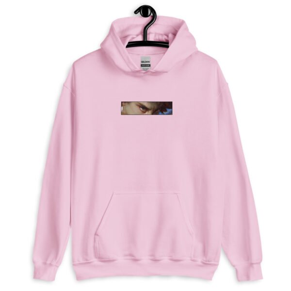 Gothic Pixel Hoodie | "Lucifer’s Gaze" Unisex Sweatshirt with Haunting Eyes Design | Edgy & Comfortable Fit - Image 8