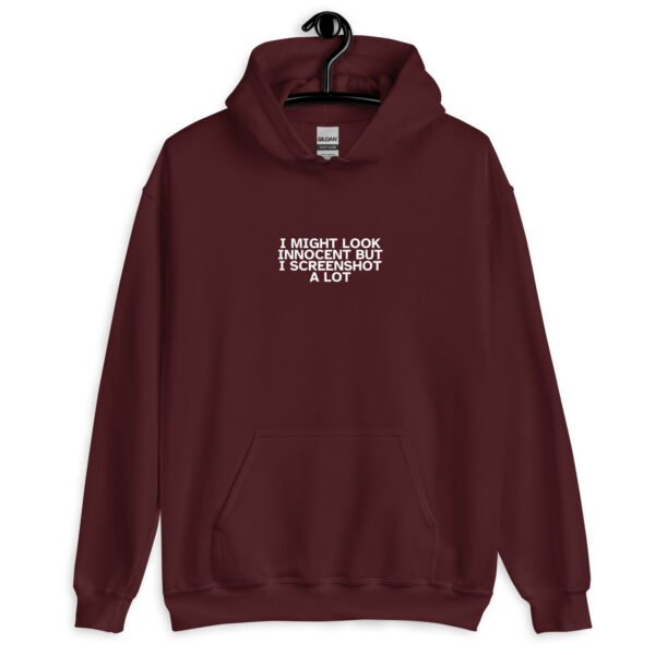 Innocent But I Screenshot Hoodie | Funny Unisex Sweatshirt | Playful & Comfortable Everyday Pullover - Image 4