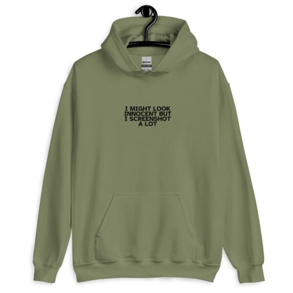 Innocent Hoodie | "Innocent But I Screenshot" Embroidered Sweatshirt | Bold & Cozy Statement Fashion - Image 3