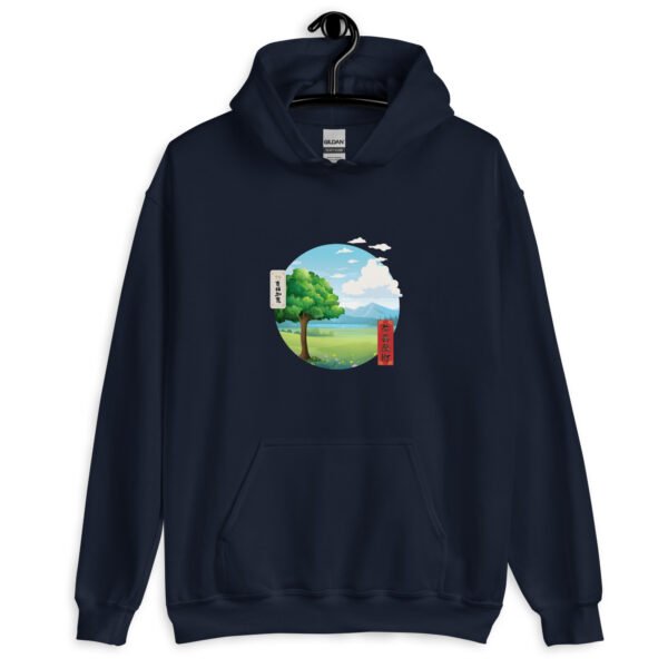 Zen Horizon Hoodie | Unisex Sweatshirt with Eastern Aesthetic Design | Soft & Cozy Pullover for Ultimate Comfort - Image 3