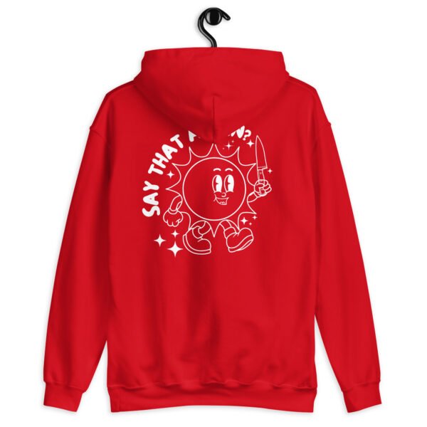 Smiling Threat Hoodie | Groovy & Edgy Unisex Sweatshirt | Trendy Pullover with a Bold Statement
