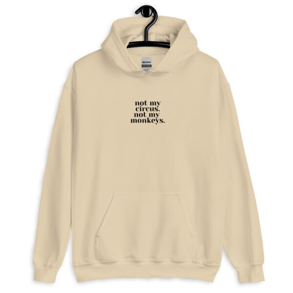 Minimalist Hoodie | "Circus-Free Zone" Embroidered Sweatshirt | Comfortable & Trendy Unisex Fashion - Image 7