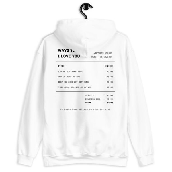Gildan Hoodie | "Ways to Say I Love You" Embroidered Sweatshirt | Minimalist Romantic Design | Comfortable & Stylish Fit - Image 10