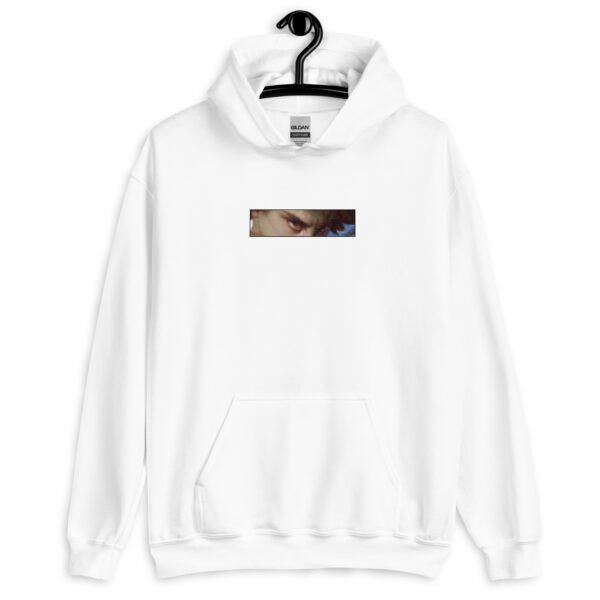 Gothic Pixel Hoodie | "Lucifer’s Gaze" Unisex Sweatshirt with Haunting Eyes Design | Edgy & Comfortable Fit - Image 10