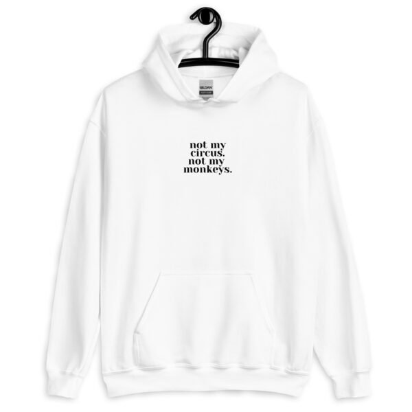 Minimalist Hoodie | "Circus-Free Zone" Embroidered Sweatshirt | Comfortable & Trendy Unisex Fashion - Image 10