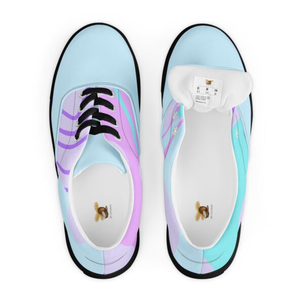 Cyan Dream Women's Sneakers | Light Blue & Purple Accents | Dreamy & Comfortable Shoes - Image 4