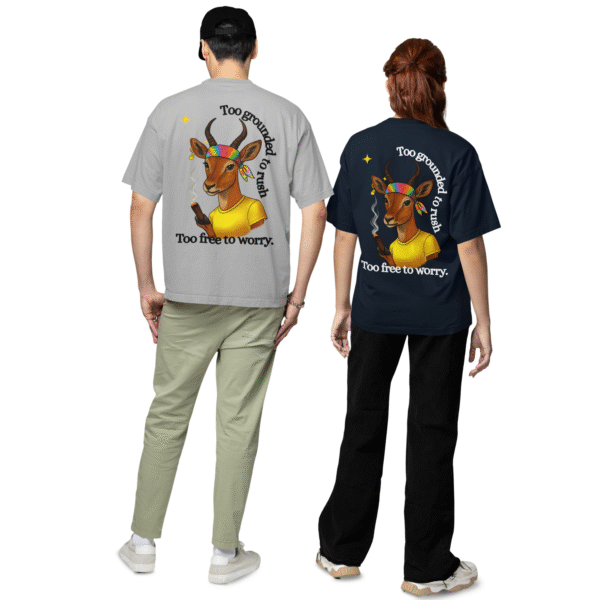 Stillness Run Oversized T-Shirt – Grounded Energy, Gentle Motion Wild Freedom - Image 3