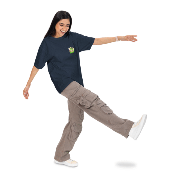 Go with the Flow Frog Oversized T-Shirt – Chill Vibes, Hippie Spirit Zen Energy - Image 13