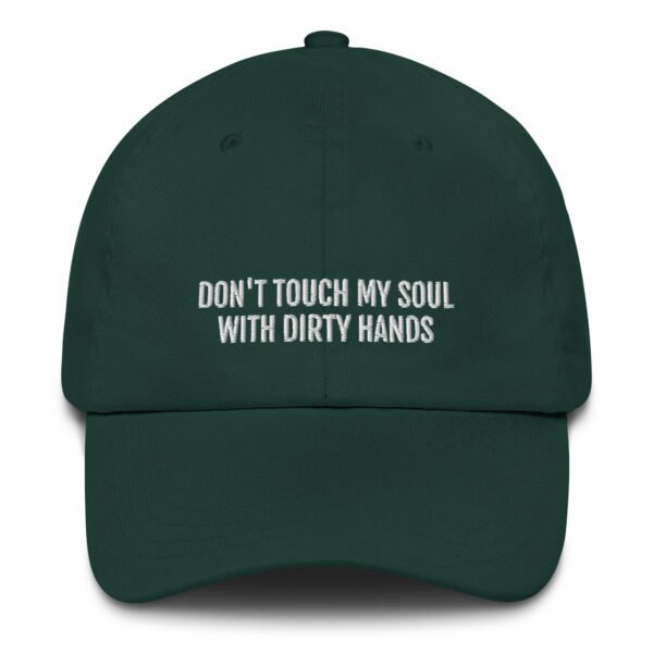 Minimalist Aesthetic Baseball Cap | "Don’t Touch My Soul with Dirty Hands" Embroidered Hat | Vintage Adjustable Dad Hat | Trendy Streetwear Style - Image 5