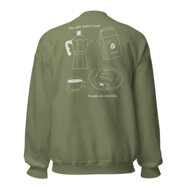 Pain au Chocolat Sweatshirt – Cozy Humor, Parisian Charm & Everyday Comfort - Image 9