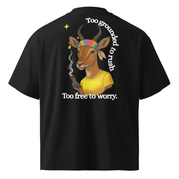 Stillness Run Oversized T-Shirt – Grounded Energy, Gentle Motion Wild Freedom - Image 2