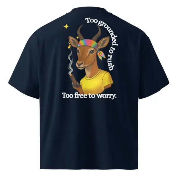 Stillness Run Oversized T-Shirt – Grounded Energy, Gentle Motion Wild Freedom