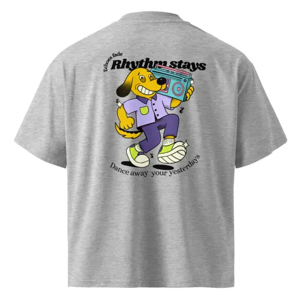 Echo Fade Oversized T-Shirt – Street Groove, Free Motion Everyday Beat - Image 3