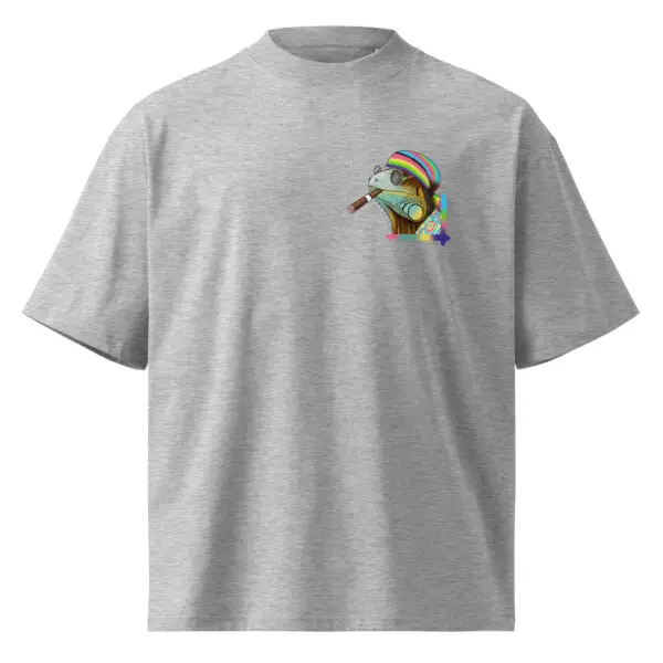 Slow Motion Iguana Oversized T-Shirt – Deep Emotions; Relaxed Hippie Style - Image 2
