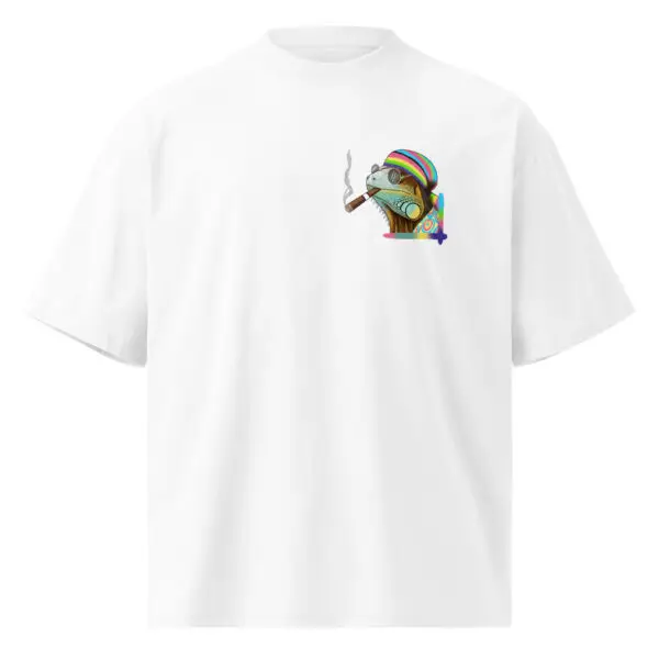 Slow Motion Iguana Oversized T-Shirt – Deep Emotions; Relaxed Hippie Style - Image 5