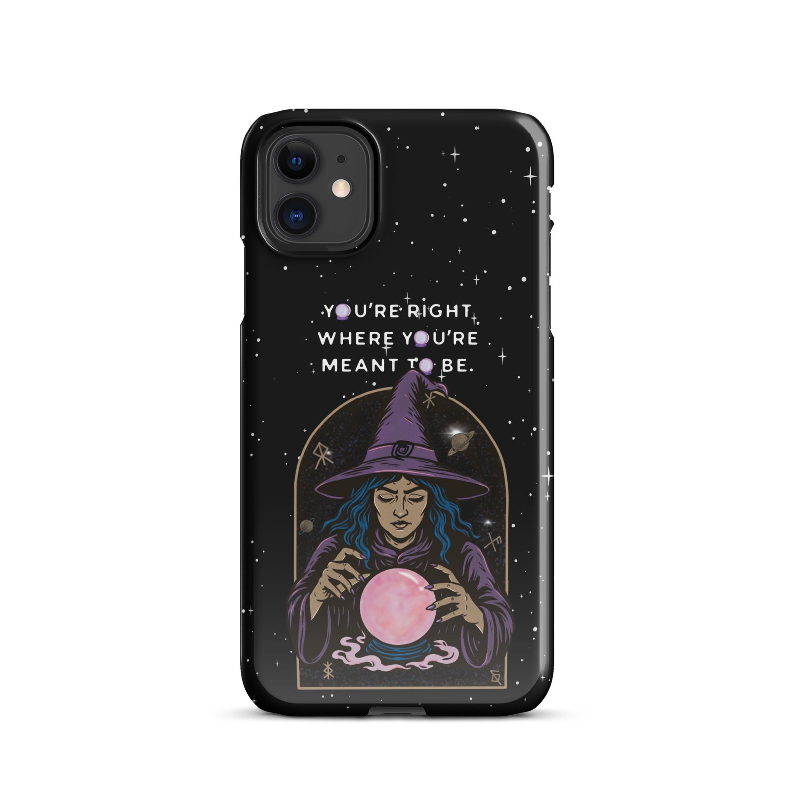 You’re Right Where You’re Meant to Be | Cosmic Witch iPhone® Case | Matte Snap Cover - Image 2