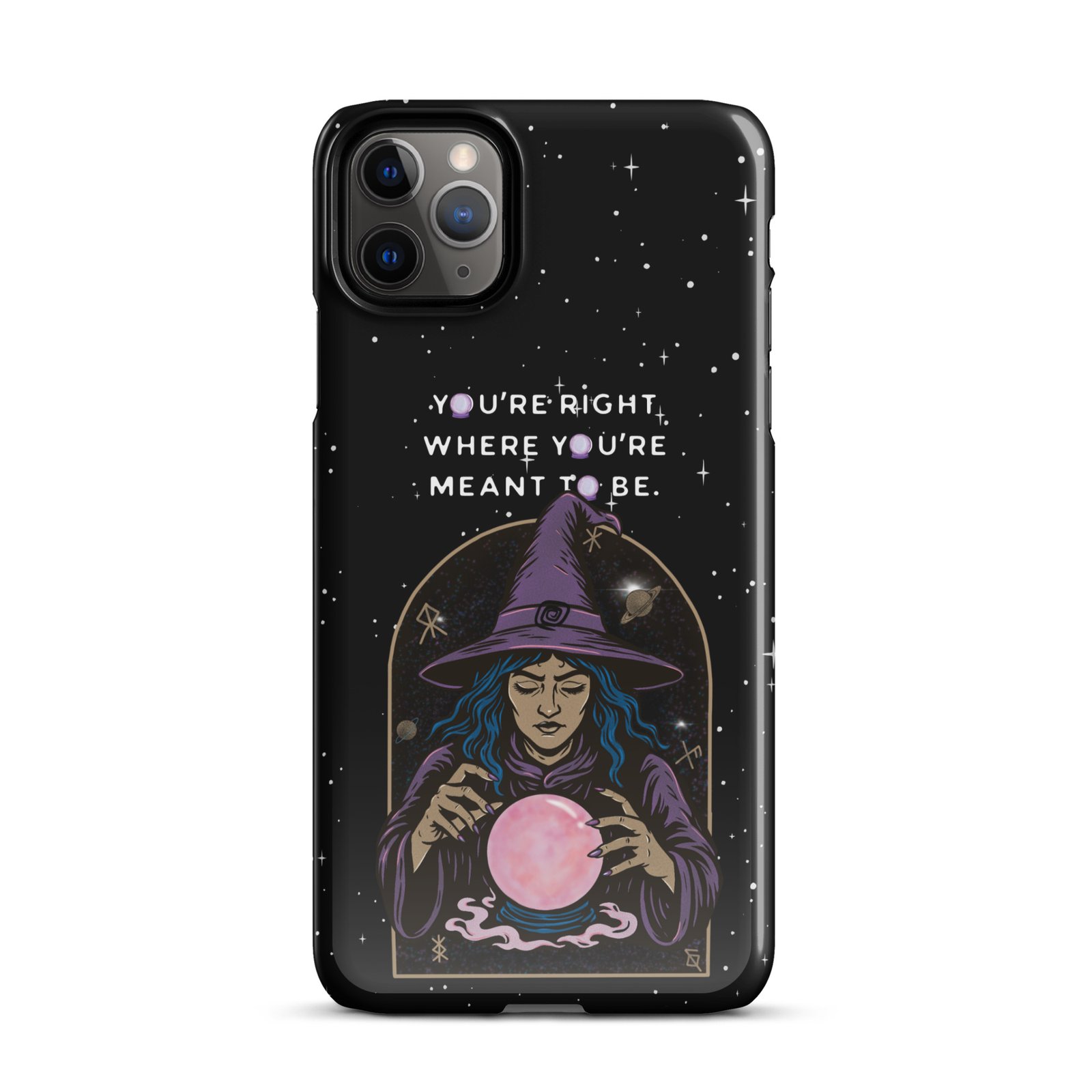 You’re Right Where You’re Meant to Be | Cosmic Witch iPhone® Case | Matte Snap Cover - Image 6