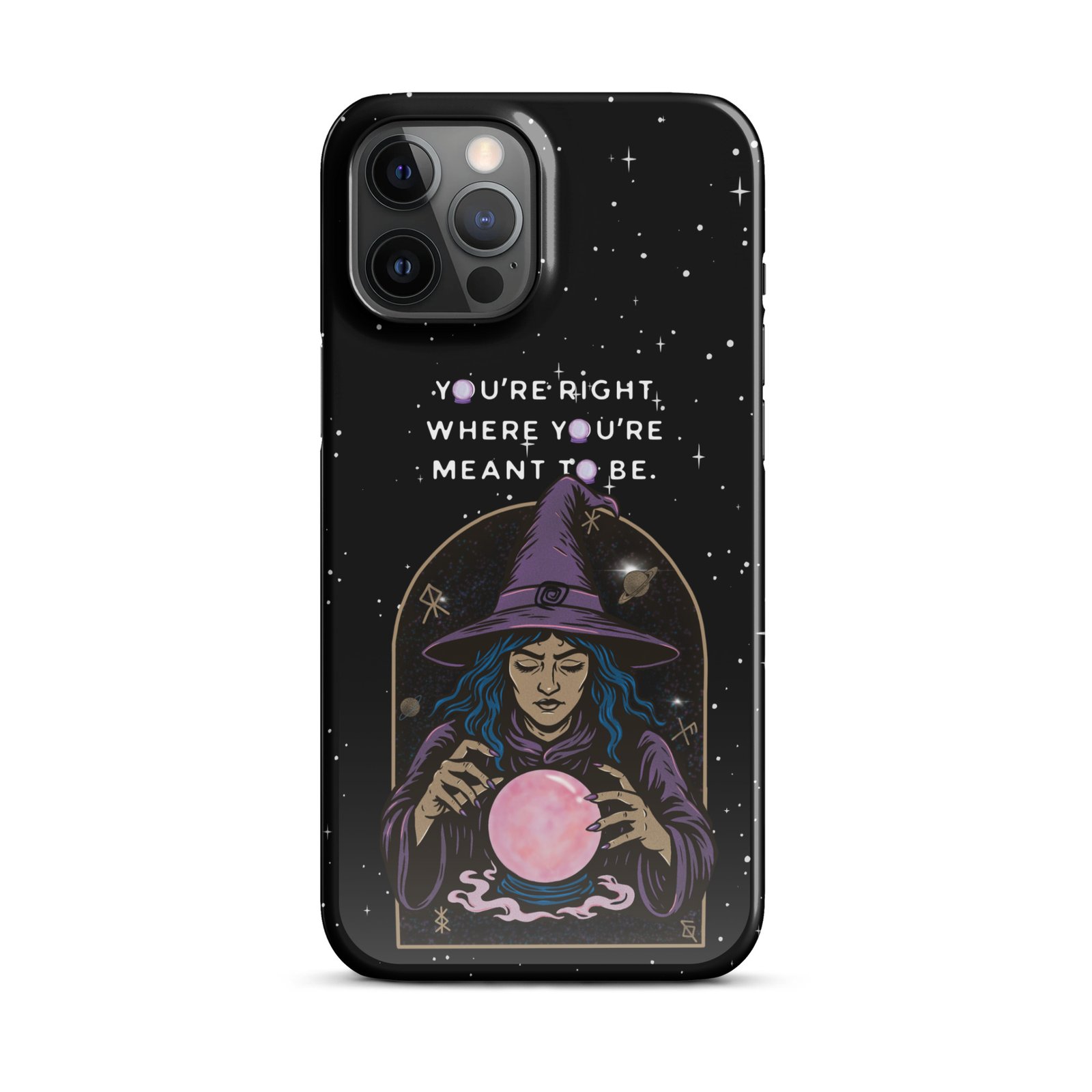 You’re Right Where You’re Meant to Be | Cosmic Witch iPhone® Case | Matte Snap Cover - Image 14
