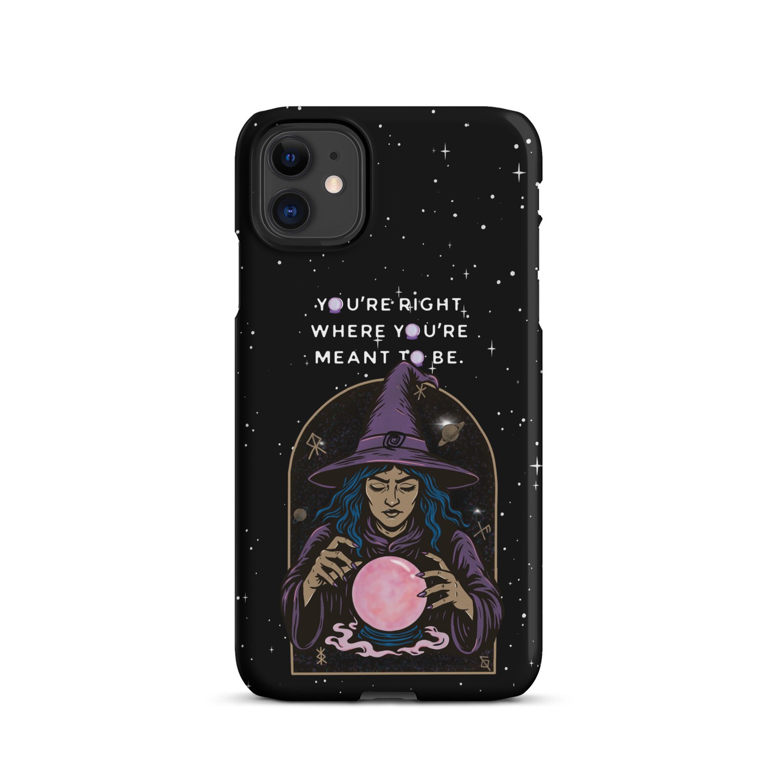 You’re Right Where You’re Meant to Be | Cosmic Witch iPhone® Case | Matte Snap Cover - Image 3
