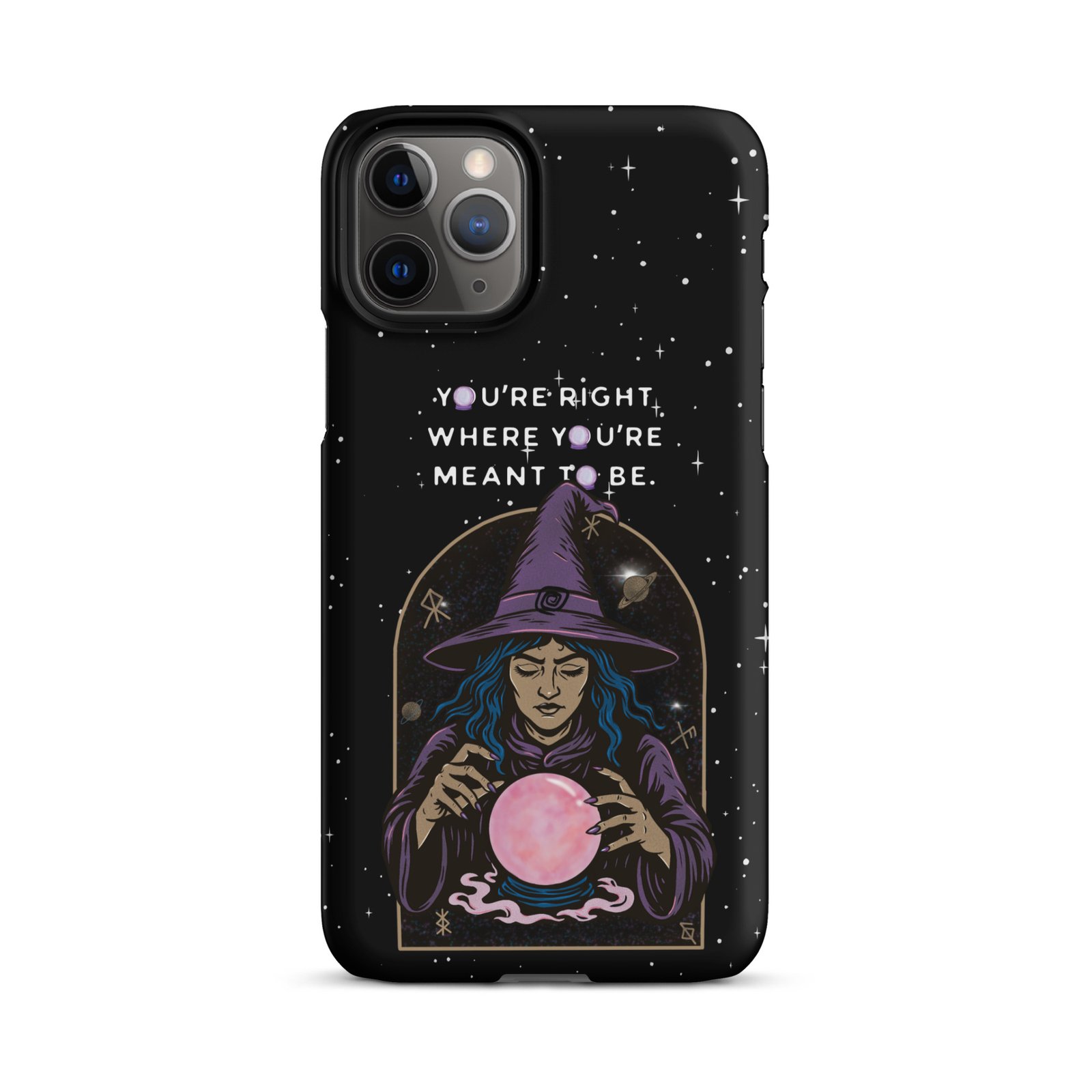 You’re Right Where You’re Meant to Be | Cosmic Witch iPhone® Case | Matte Snap Cover - Image 5