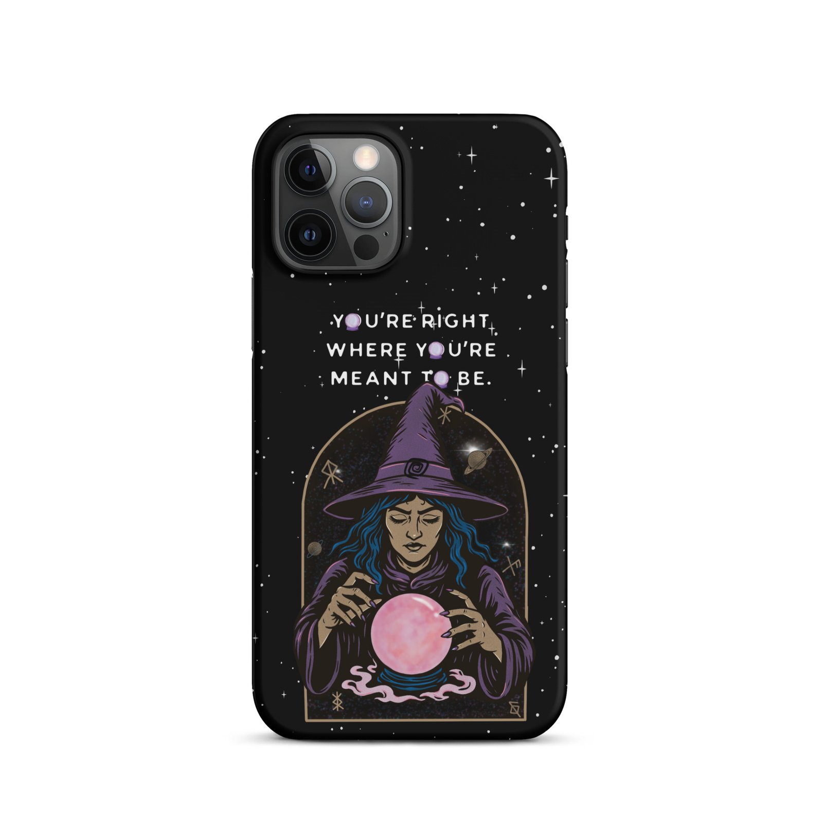 You’re Right Where You’re Meant to Be | Cosmic Witch iPhone® Case | Matte Snap Cover - Image 13