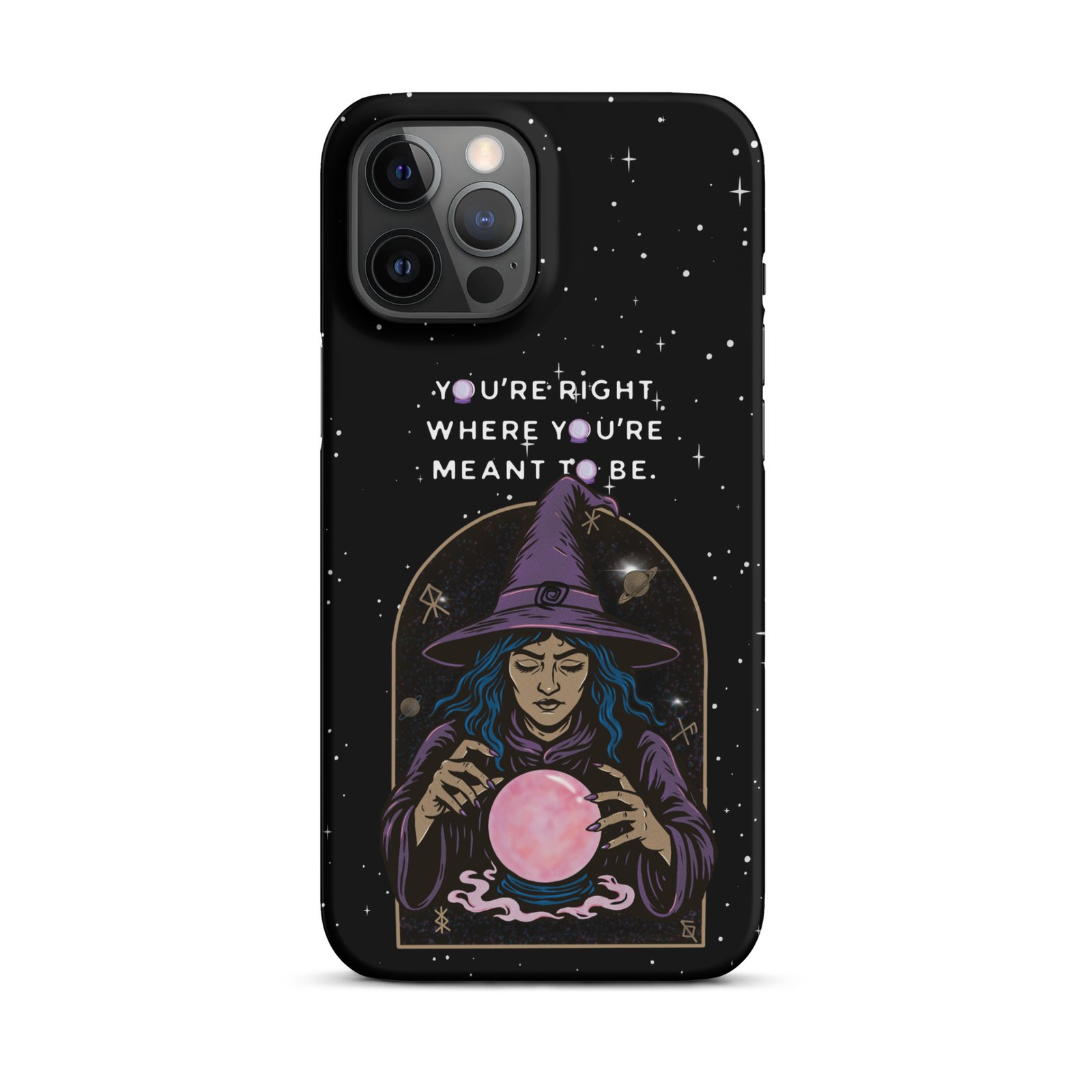 You’re Right Where You’re Meant to Be | Cosmic Witch iPhone® Case | Matte Snap Cover - Image 15