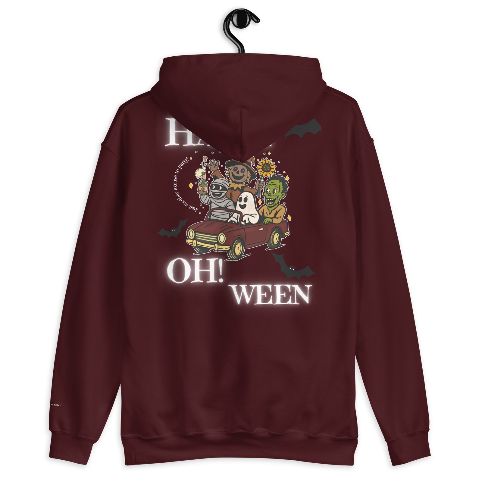 Hall-Oh!-Ween | Spooky Ride Crew Hoodie | Limited Halloween Edition - Image 2