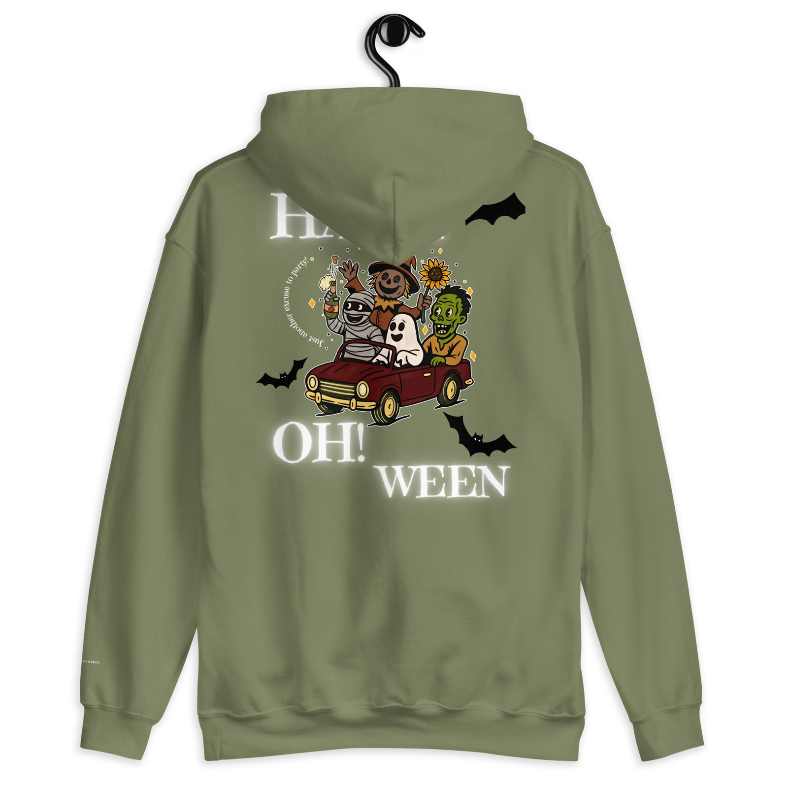 Hall-Oh!-Ween | Spooky Ride Crew Hoodie | Limited Halloween Edition - Image 5
